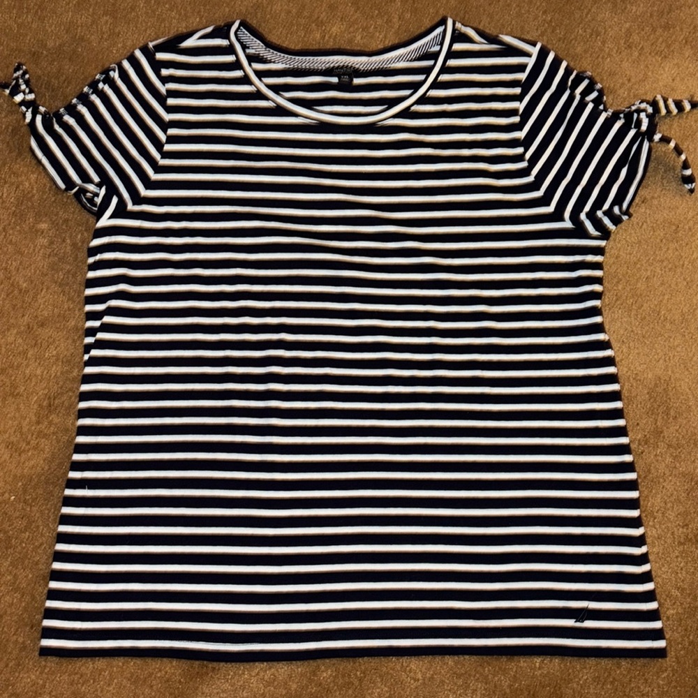Nautica T-shirt with open bow sleeves